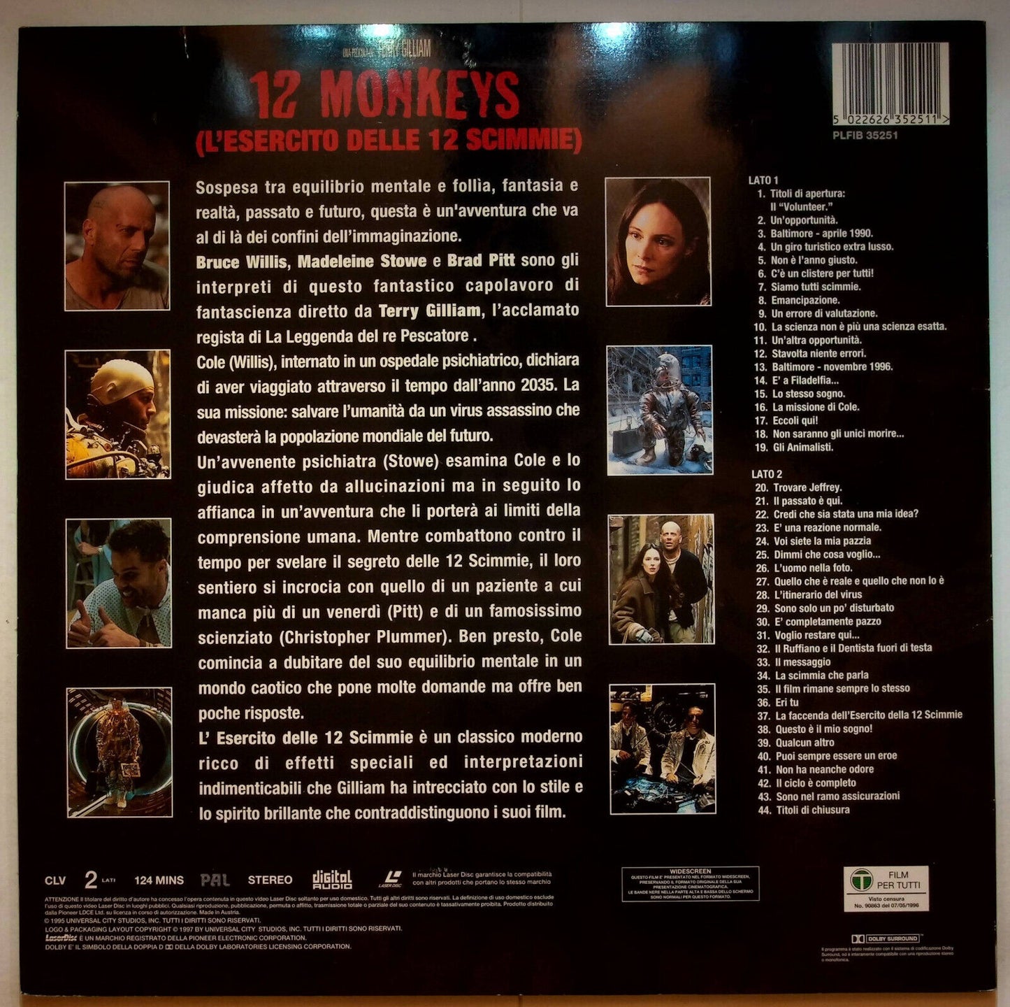 EBOND L'esercito Delle 12 Scimmie - Laser Disc Pal