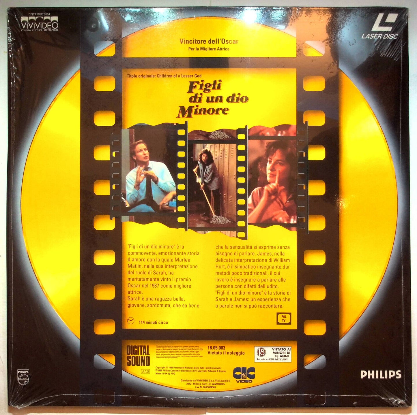 EBOND Figli Di Un Dio Minore - Laser Disc Pal