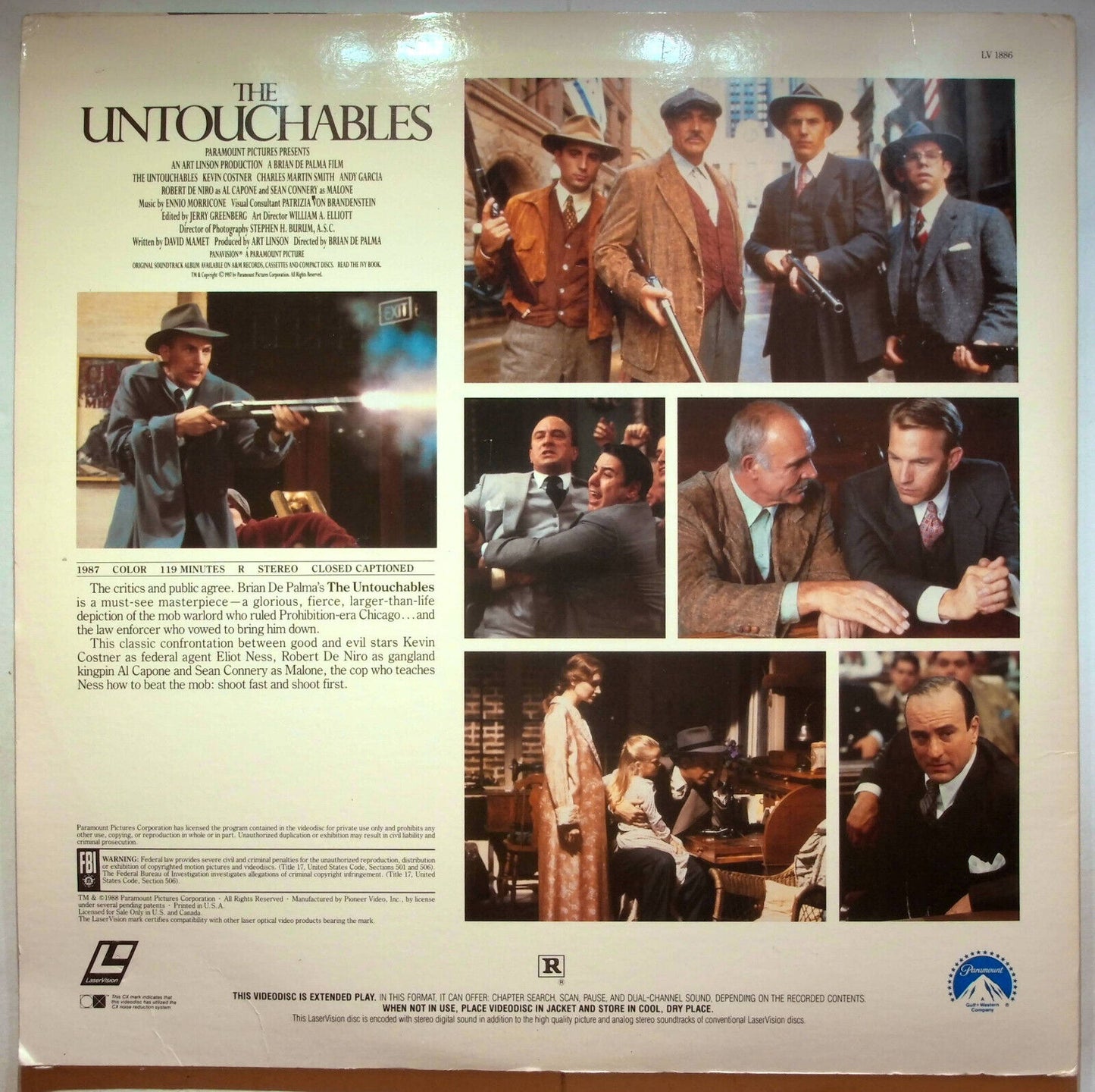 EBOND The Untouchables - Laser Disc Ntsc