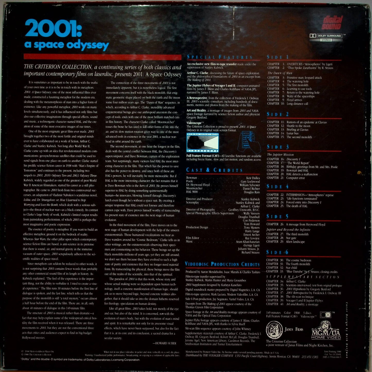 EBOND 2001: A Space Odyssey: Special Edition - Laser Disc Ntsc