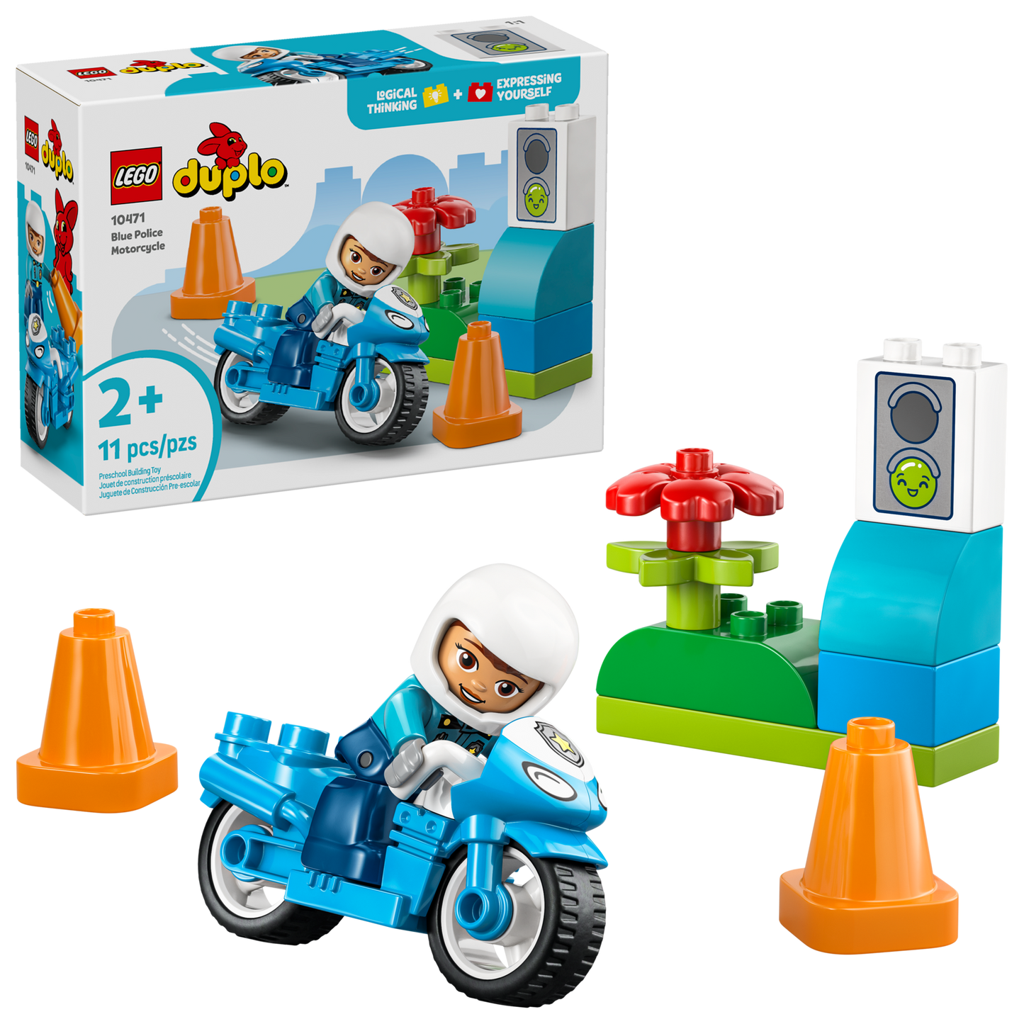 LEGO 10471 Motocicletta blu della Polizia
