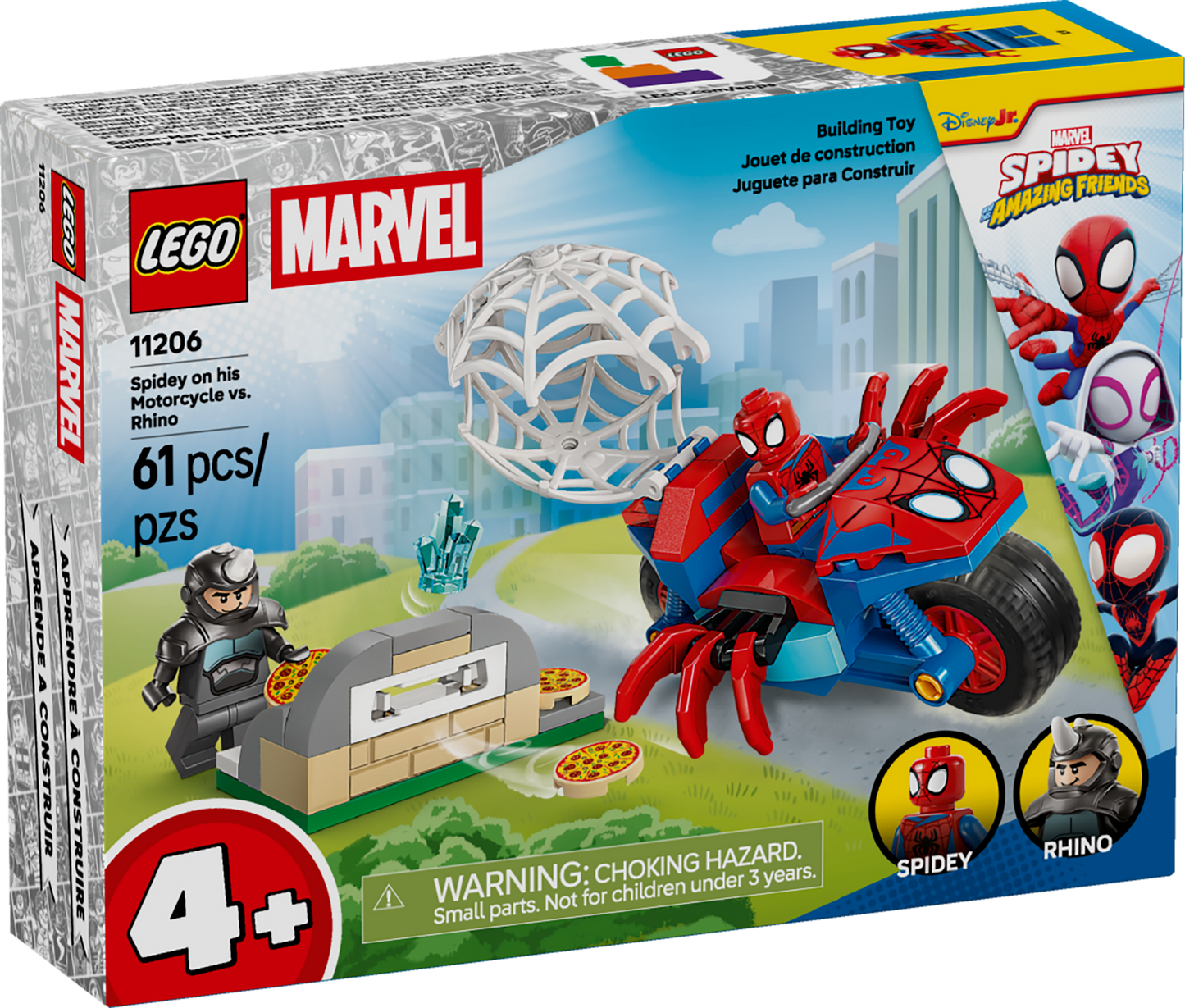 LEGO 11206 Spidey sulla moto contro Rhino