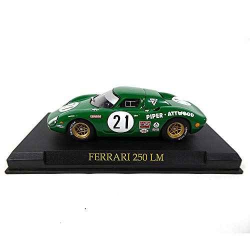 EBOND Die Cast Modellino Auto Ferrari 250 LM n. 21 - Scala 1:43 - Verde 0070