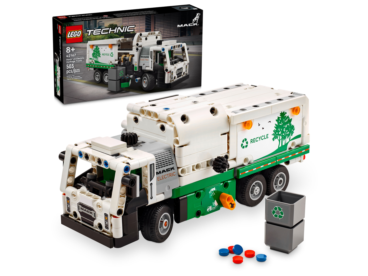 LEGO 42167 Camion della spazzatura Mack® LR Electric