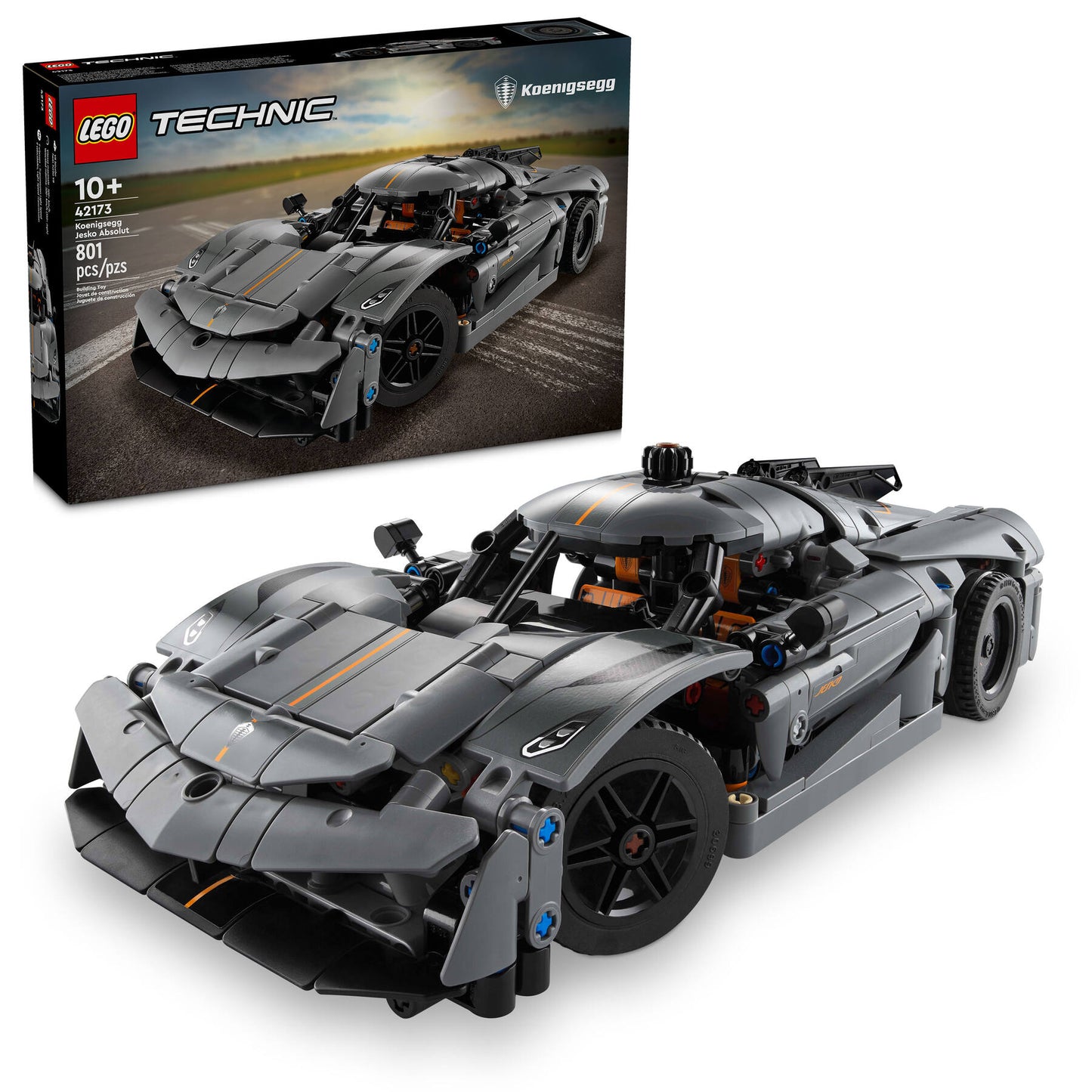 LEGO 42173 Hypercar Koenigsegg Jesko Absolut grigia