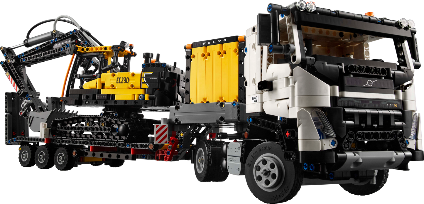 LEGO 42175 Autocarro Volvo FMX ed Escavatore elettrico EC230