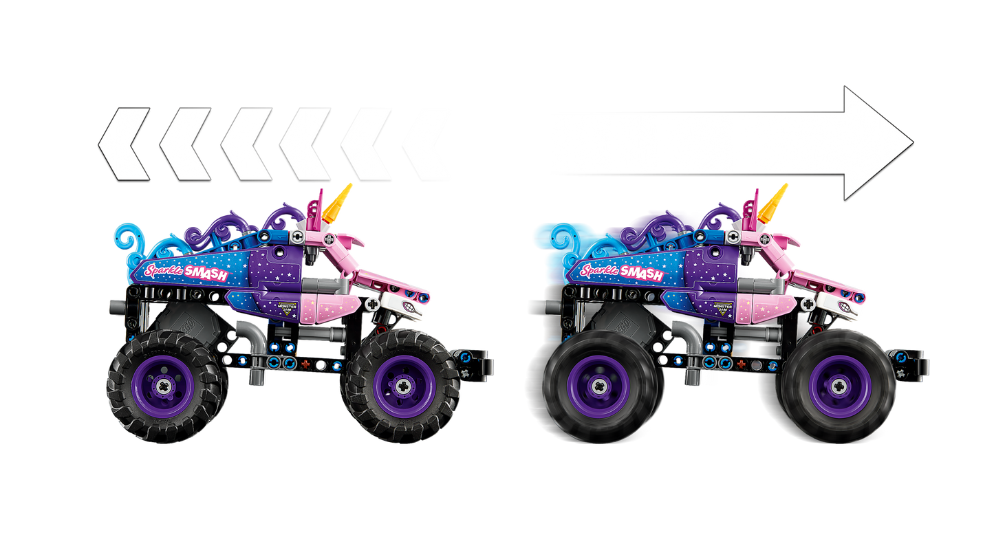 LEGO 42220 Monster Jam™ Sparkle Smash™ a retrocarica