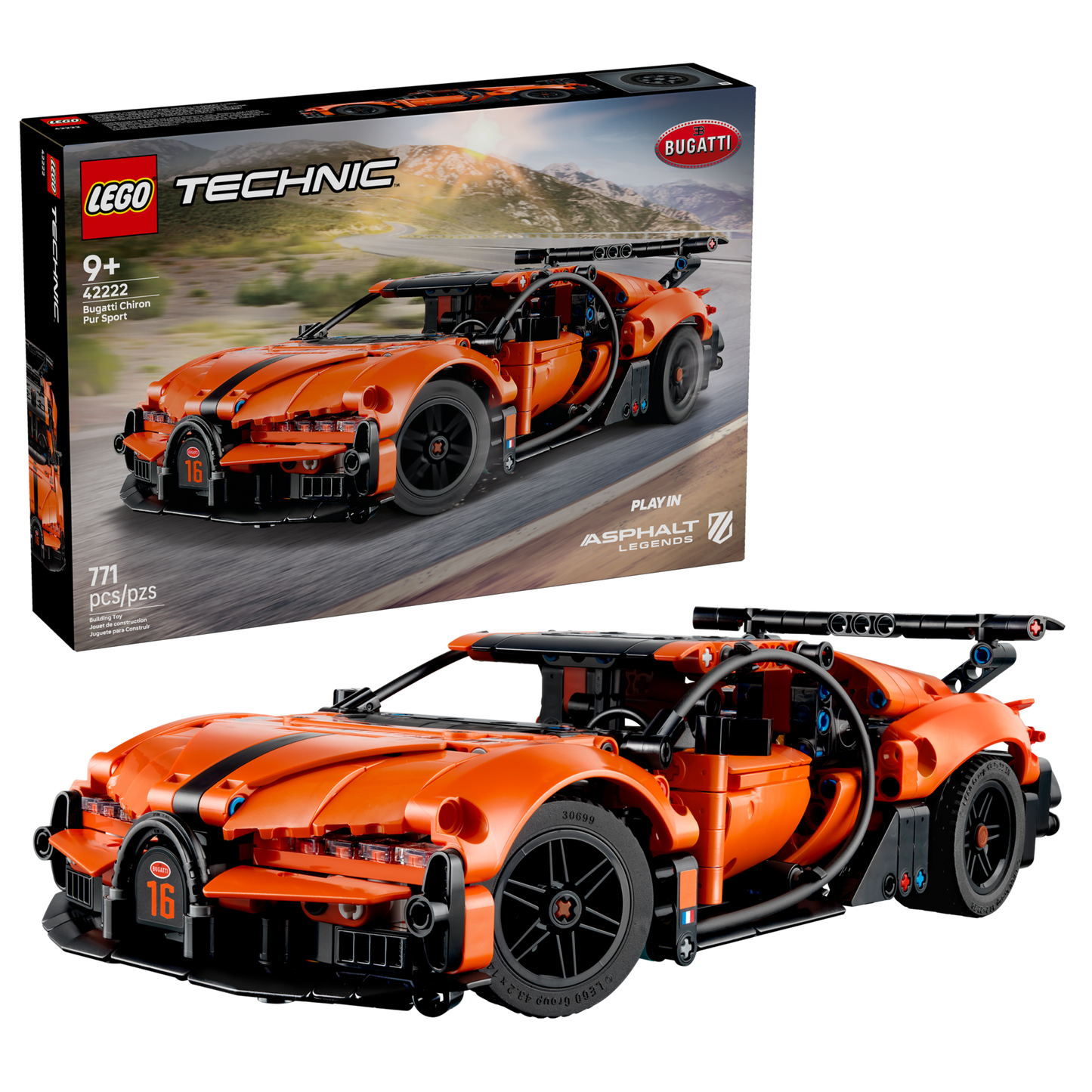 LEGO 42222 Hyper Car Bugatti Chiron Pur Sport