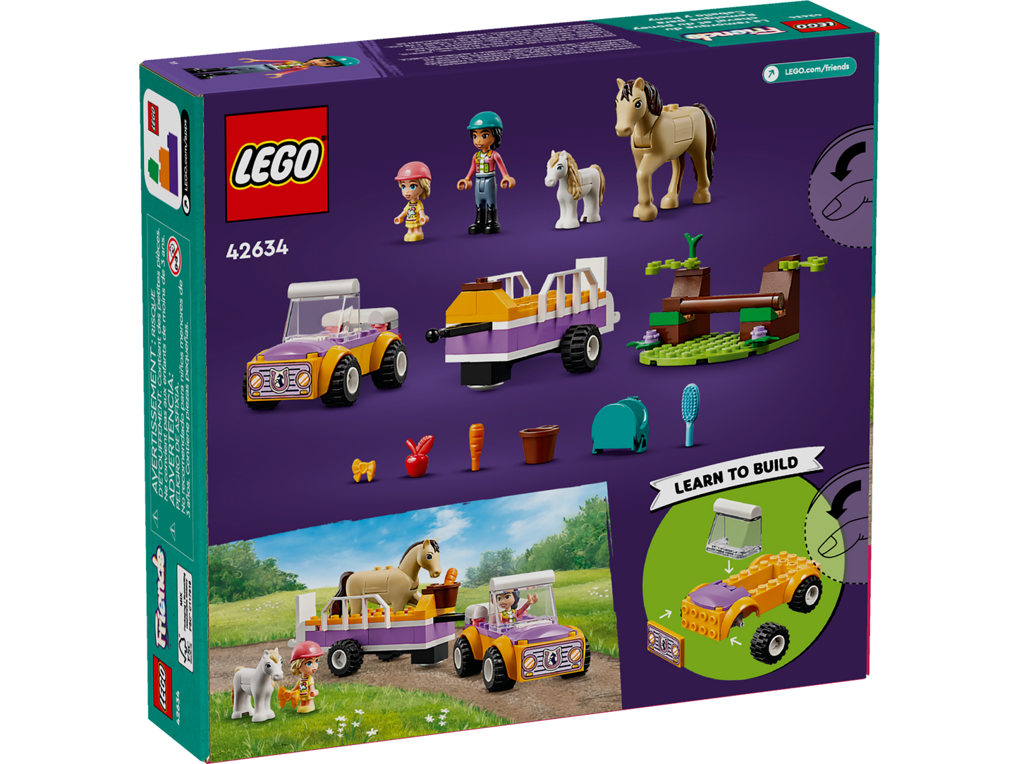 LEGO 42634 Rimorchio con cavallo e pony