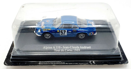 EBOND Alpine A110 - Jean - Claude Andruet - 1969 - blu - Die cast - 1:43 - 0082.