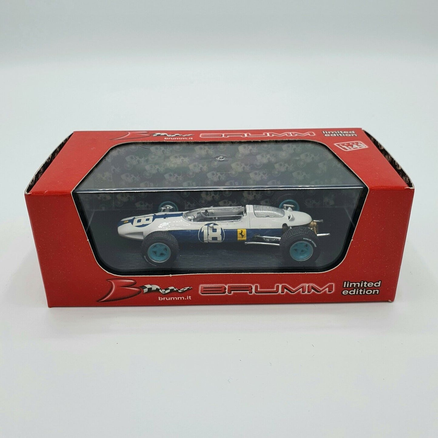 EBOND Modellino Auto Ferrari 156 Pedro Rodriguez 1964 BRUMM R291C Scala 1:43 - S014.