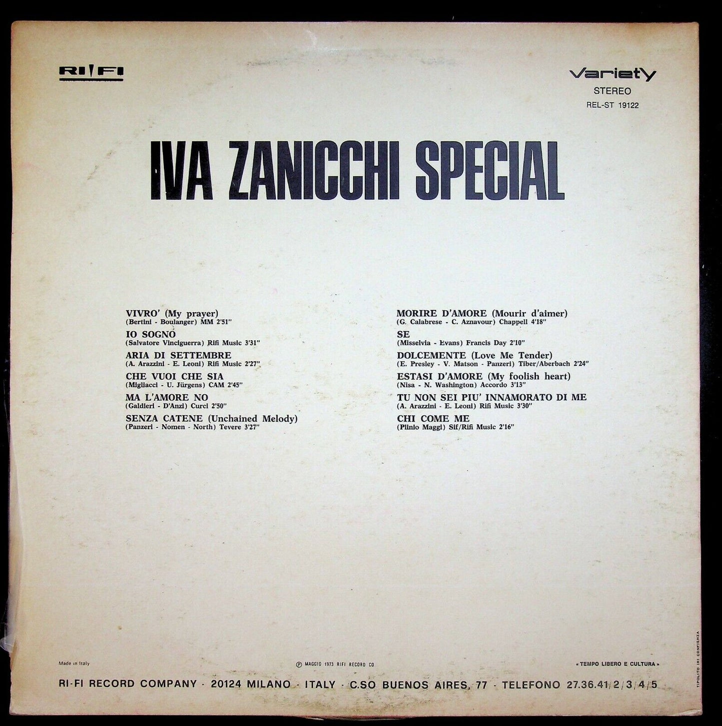 EBOND Iva Zanicchi Special Vinile V063032