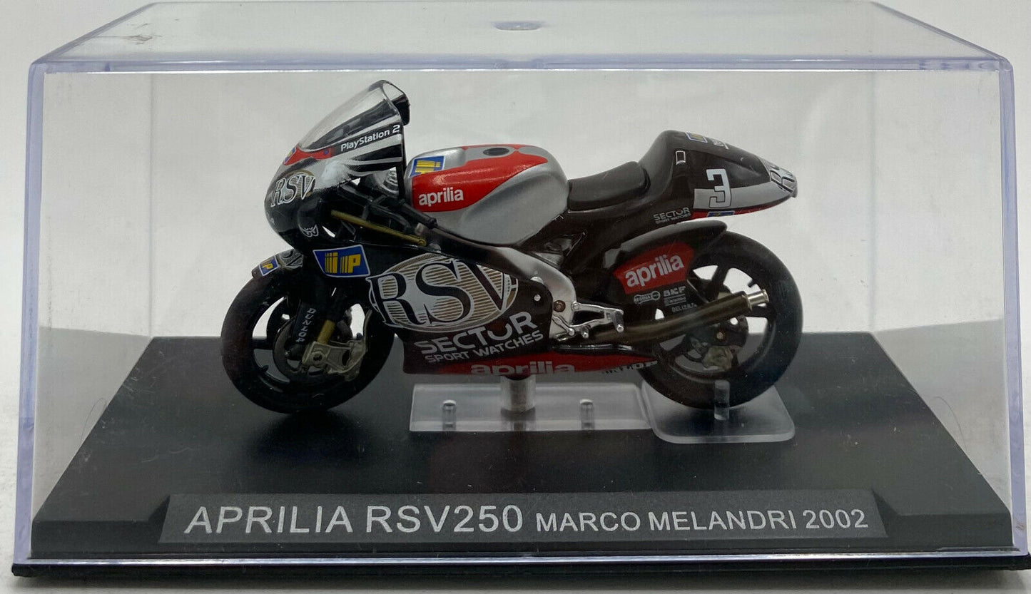 EBOND Modellino Aprilia RSV250 - Marco Melandri - 2002 - Die Cast - 1:24 - 0154