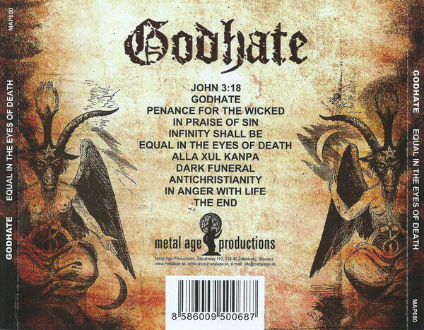 EBOND Godhate - Equal In The Eyes Of Death 5013 CD CDS001360