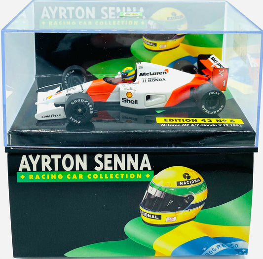 EBOND Ayrton Senna Collection N°7 - McLaren MP 4/6 Honda V 12 1992 - 1:43 - 0271