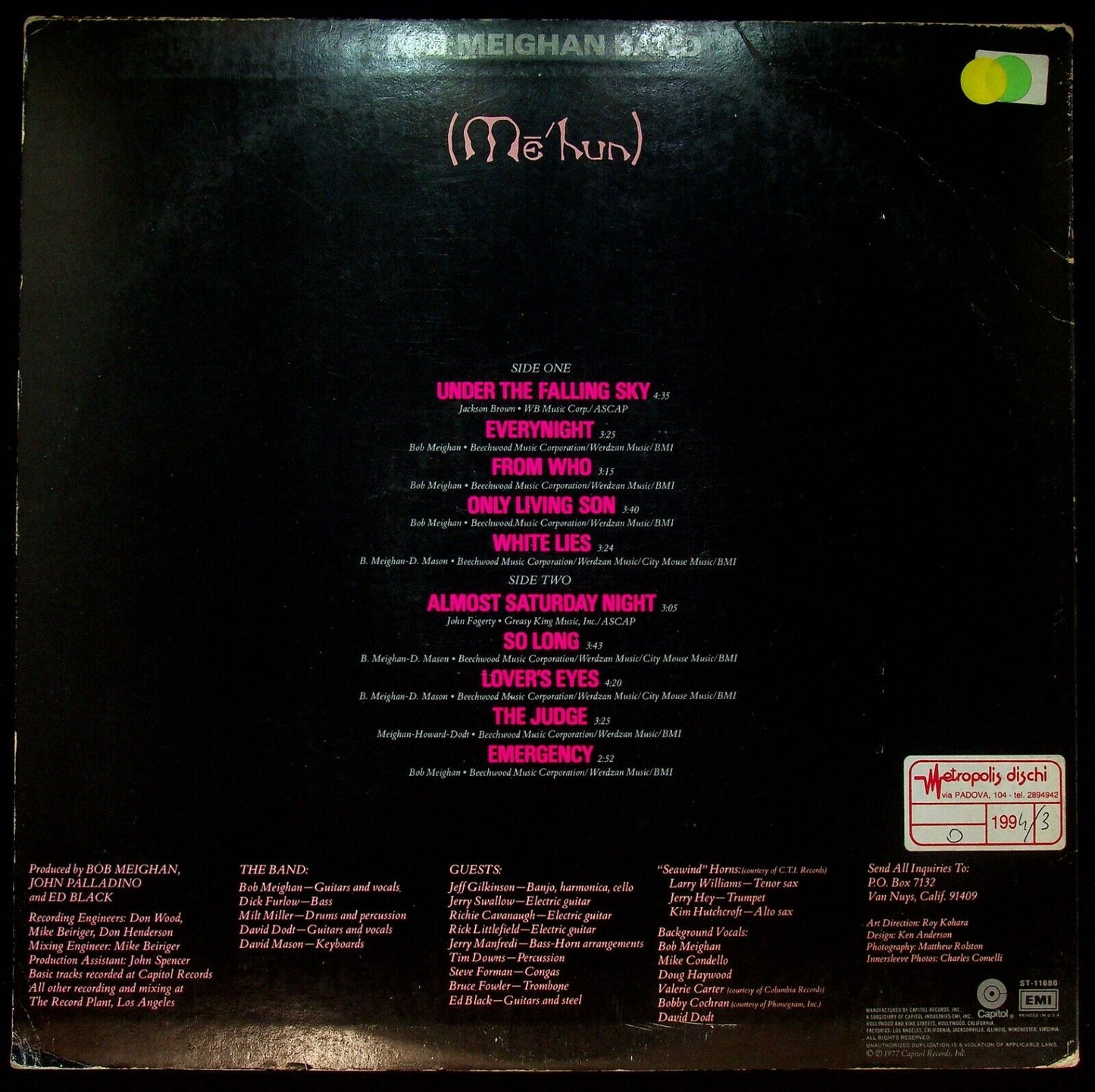 EBOND Bob Meighan Band Vinile V059059