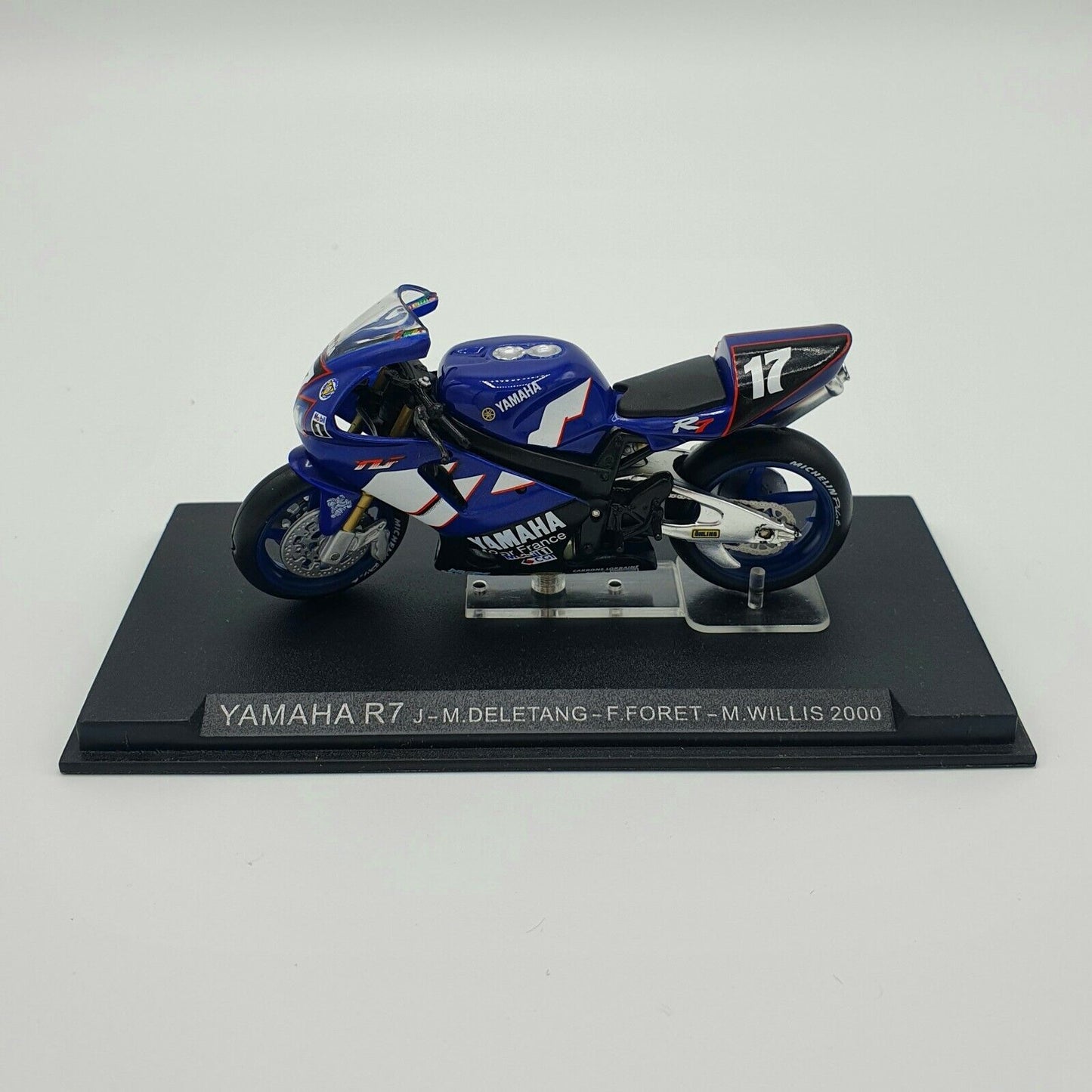 EBOND Modellino Yamaha R7 J - M. Deletang - F. Foret - M. Willis 2000 Scala 1:24 S008.