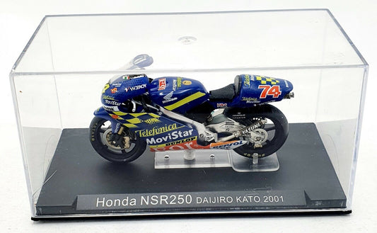 EBOND Moto Honda NSR250 Daijiro Kato 2001 - blu - Die cast - 1:24 - 0085.