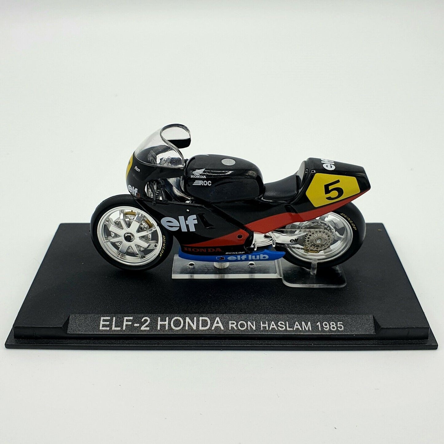 EBOND Modellino Moto ELF-2 Honda Ron Haslam 1985 Scala 1:24 - S012.