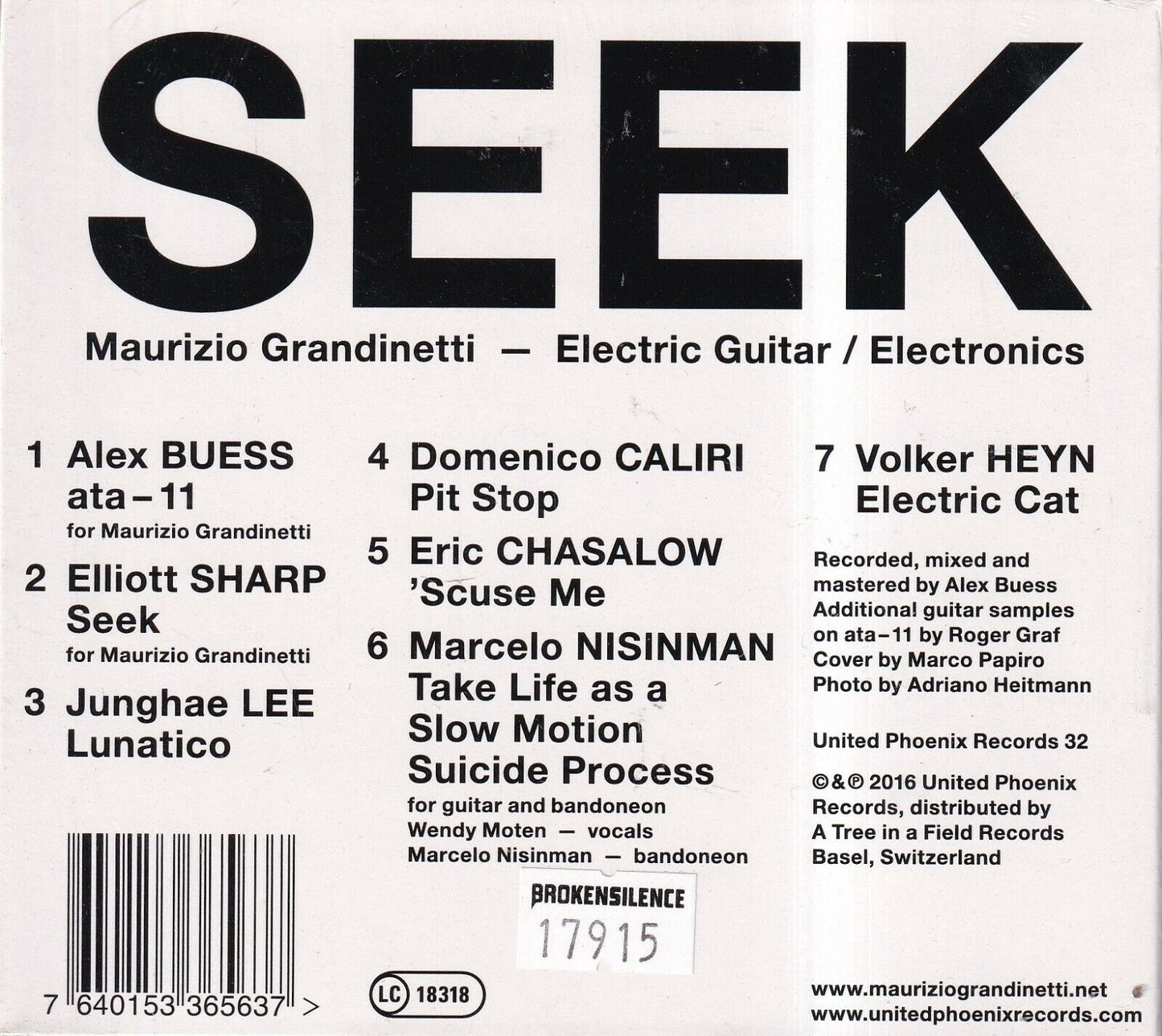 EBOND Maurizio Grandinetti - Seek 5015 CD CDS001398