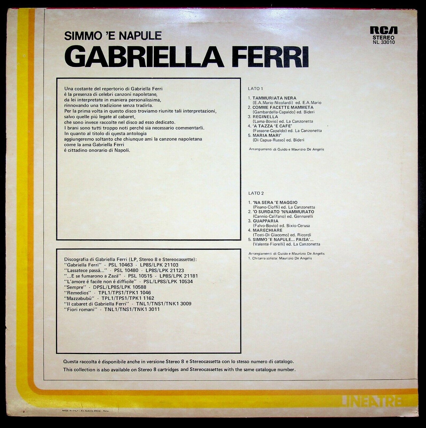 EBOND Gabriella Ferri Simmo E Napule Vinile V063017