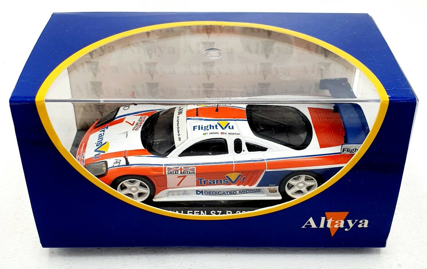 EBOND Modellino Saleen S7-R 2004 Erdos - Newton - bianco - Altaya - 1:43 - 0085.