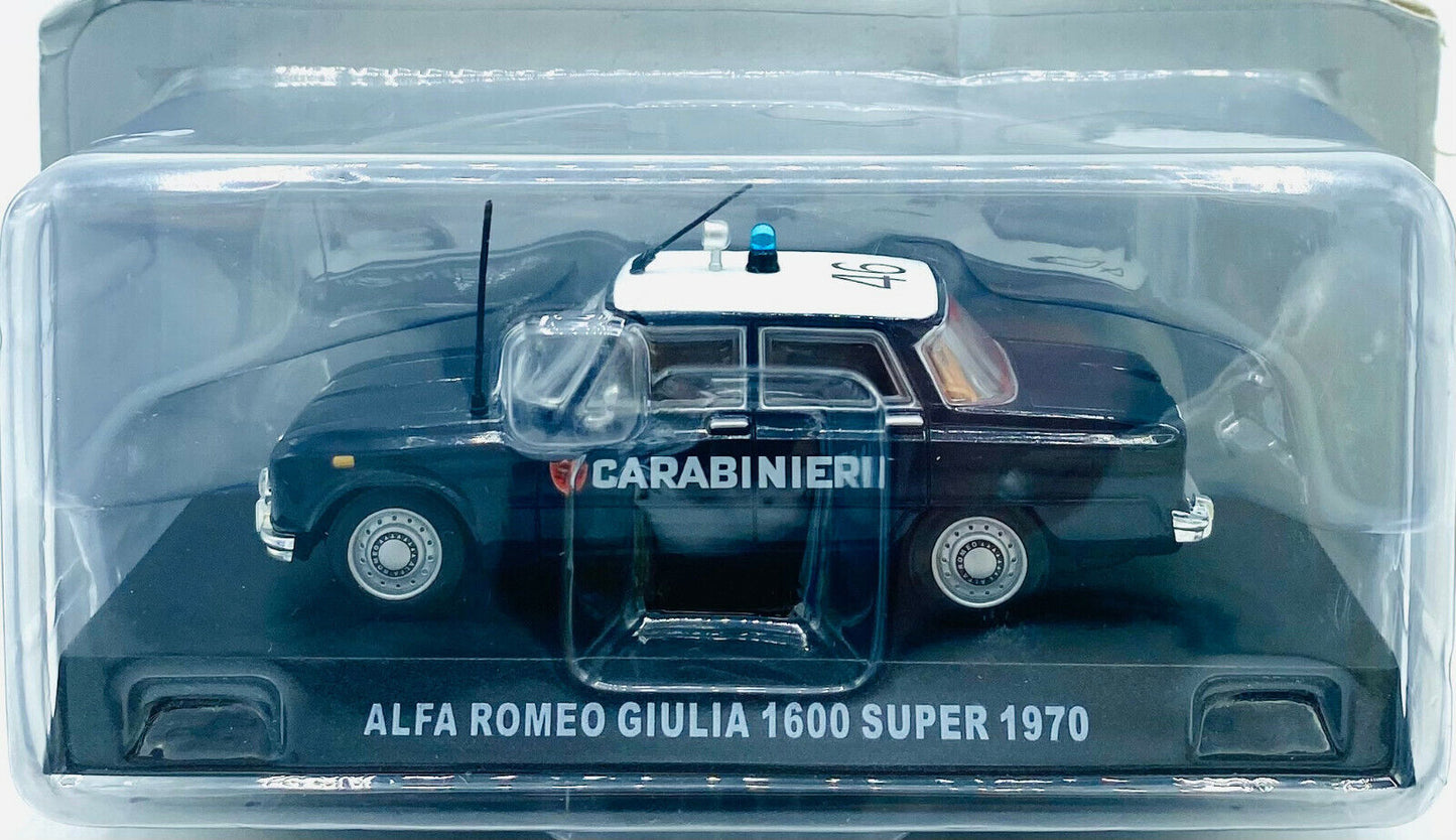 EBOND Modellino Alfa Romeo Giulia 1600 Super - 1970 - Carabinieri - 1:43 - 0252