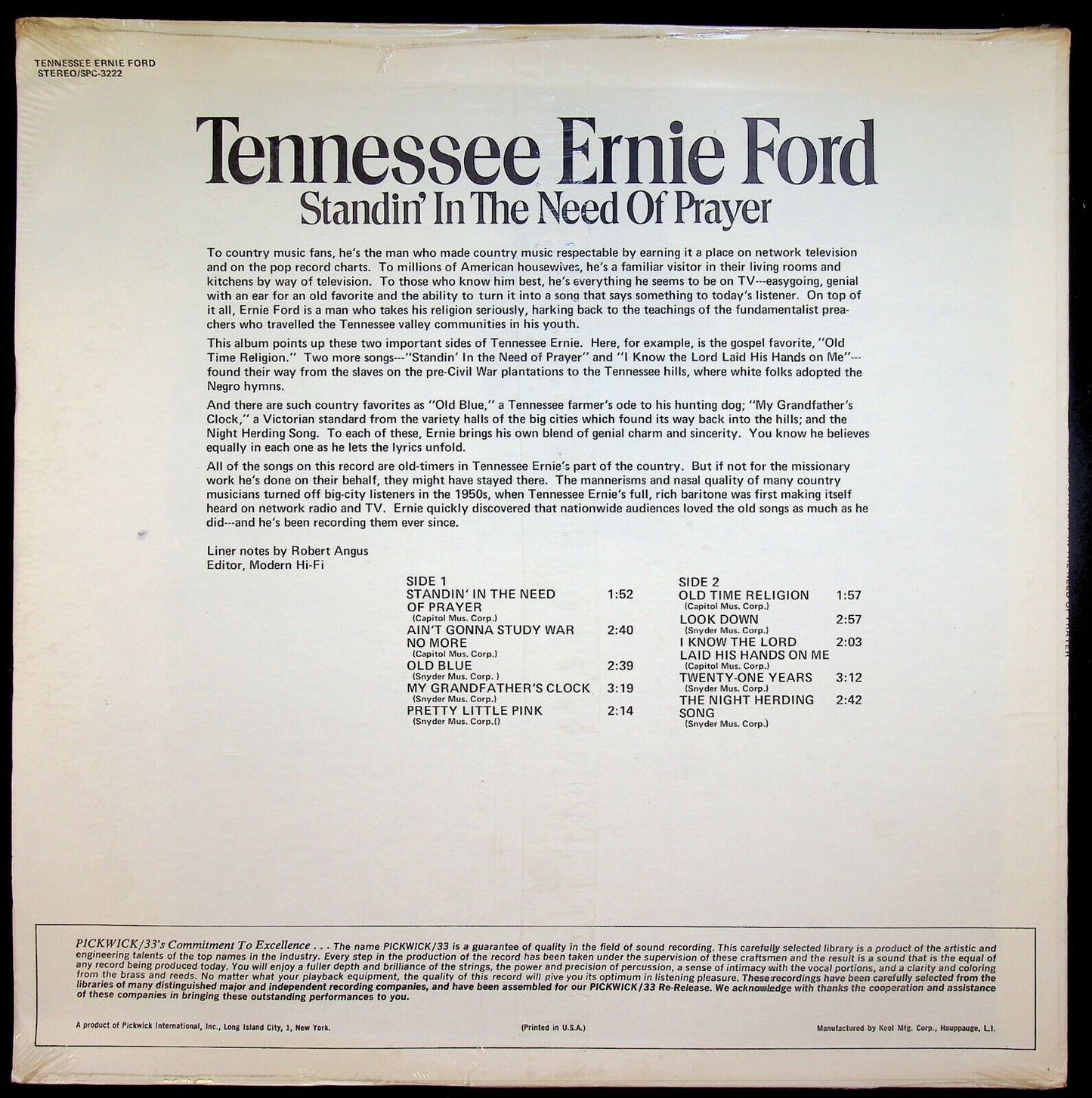 EBOND Tennessee Ernie Ford Standin In The Need Of Prayer Vinile V062117