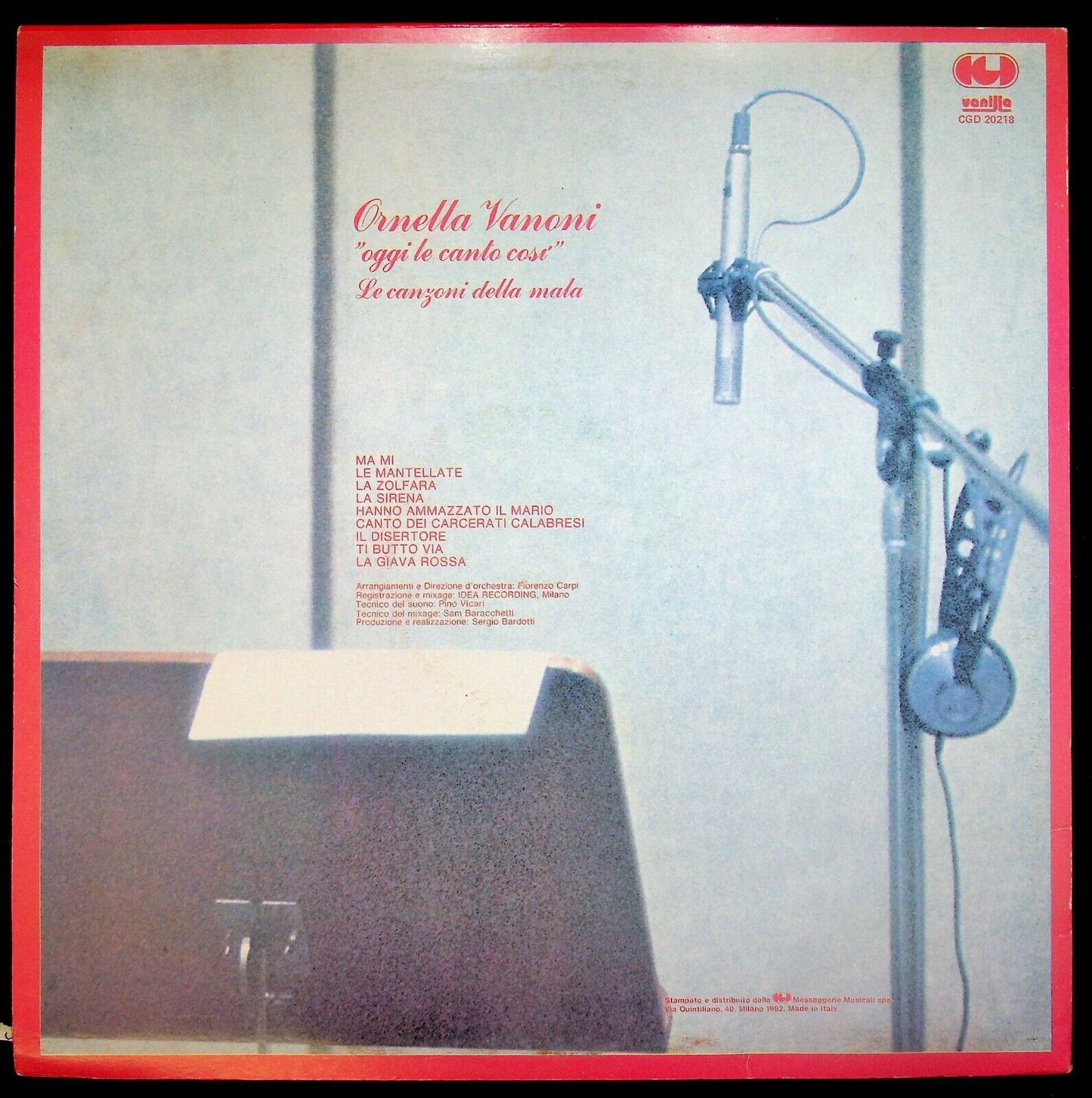 EBOND Ornella Vanoni Oggi Le Canto Cosi N 3 Vinile V062064