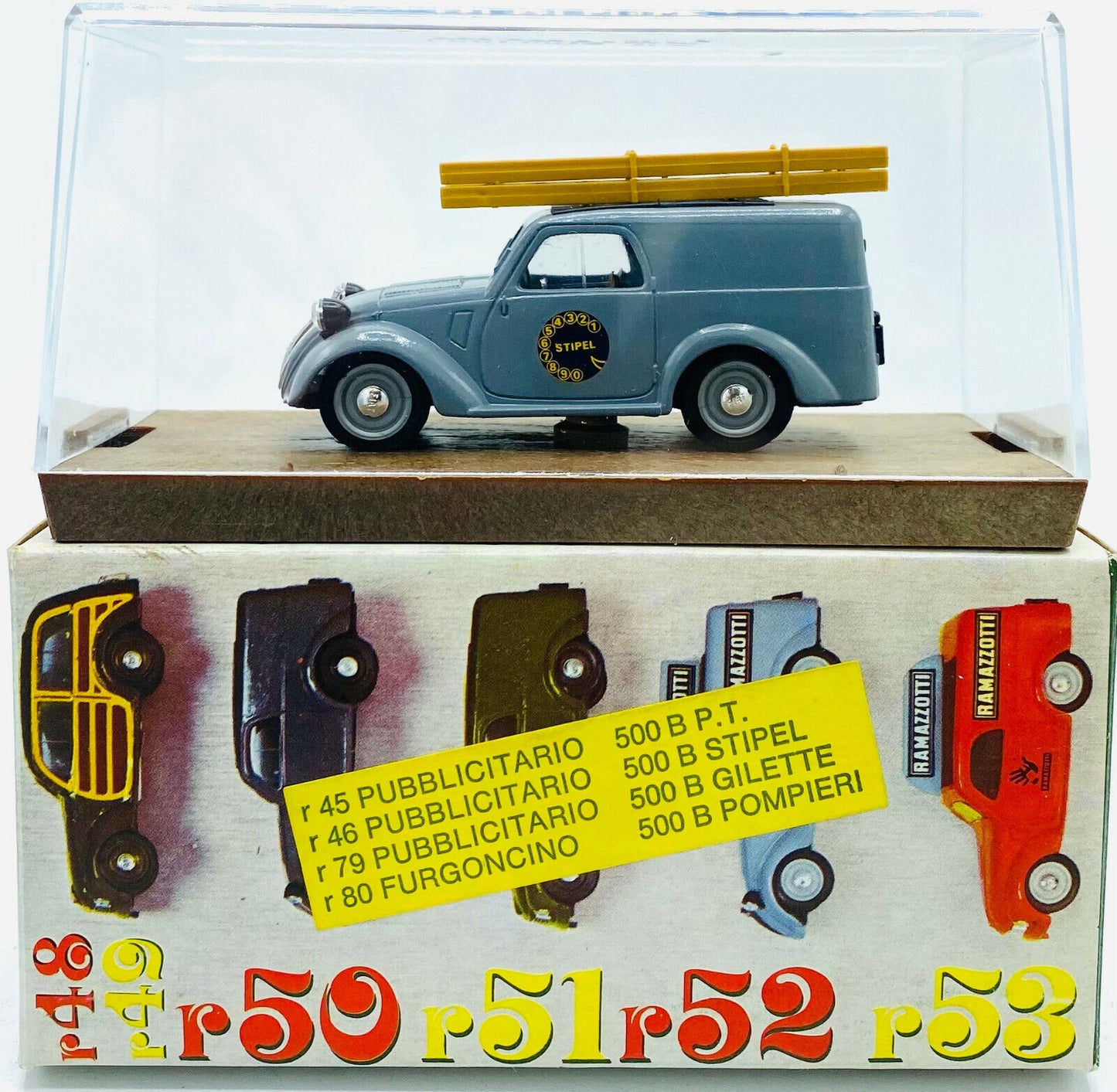 EBOND Modellino Fiat 500 R46 Stipel - Serie Commerciale Brumm - 1:43 - 0253