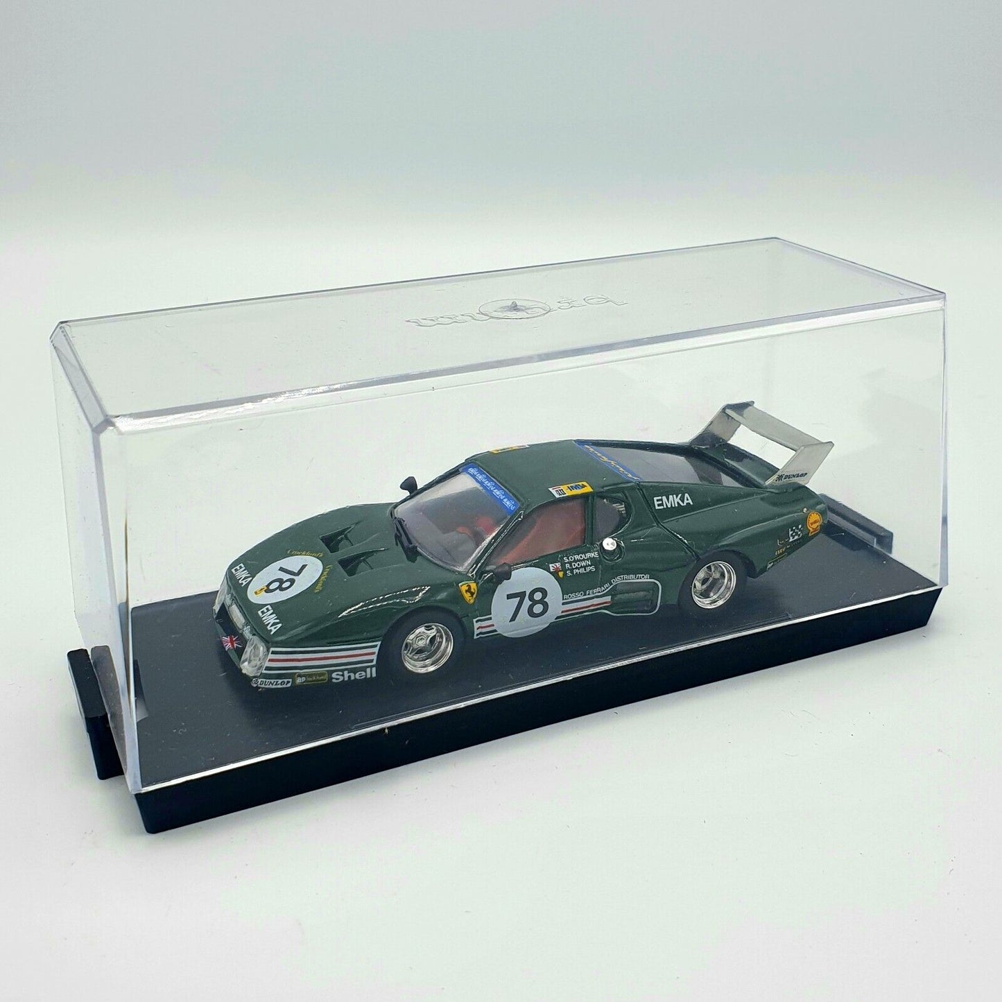 EBOND Modellino Auto Ferrari 512 BB Scuderia EMKA LE MANS 1980 BRUMM Scala 1:43-S016.