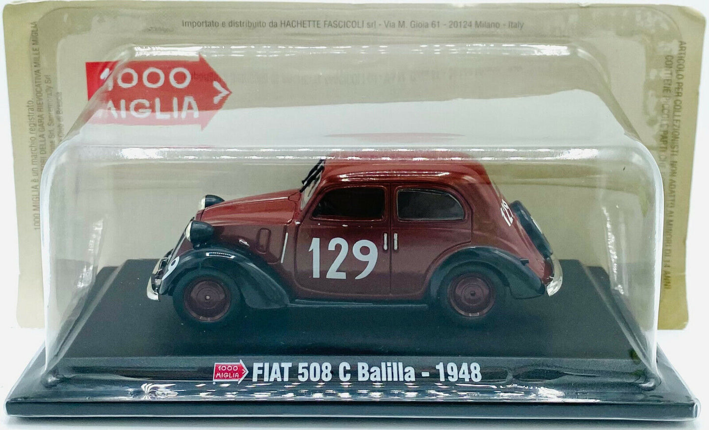 EBOND Modellino Fiat 508 C Balilla - 1948 - 1000 Miglia - Hascette - 1:43 - 0237