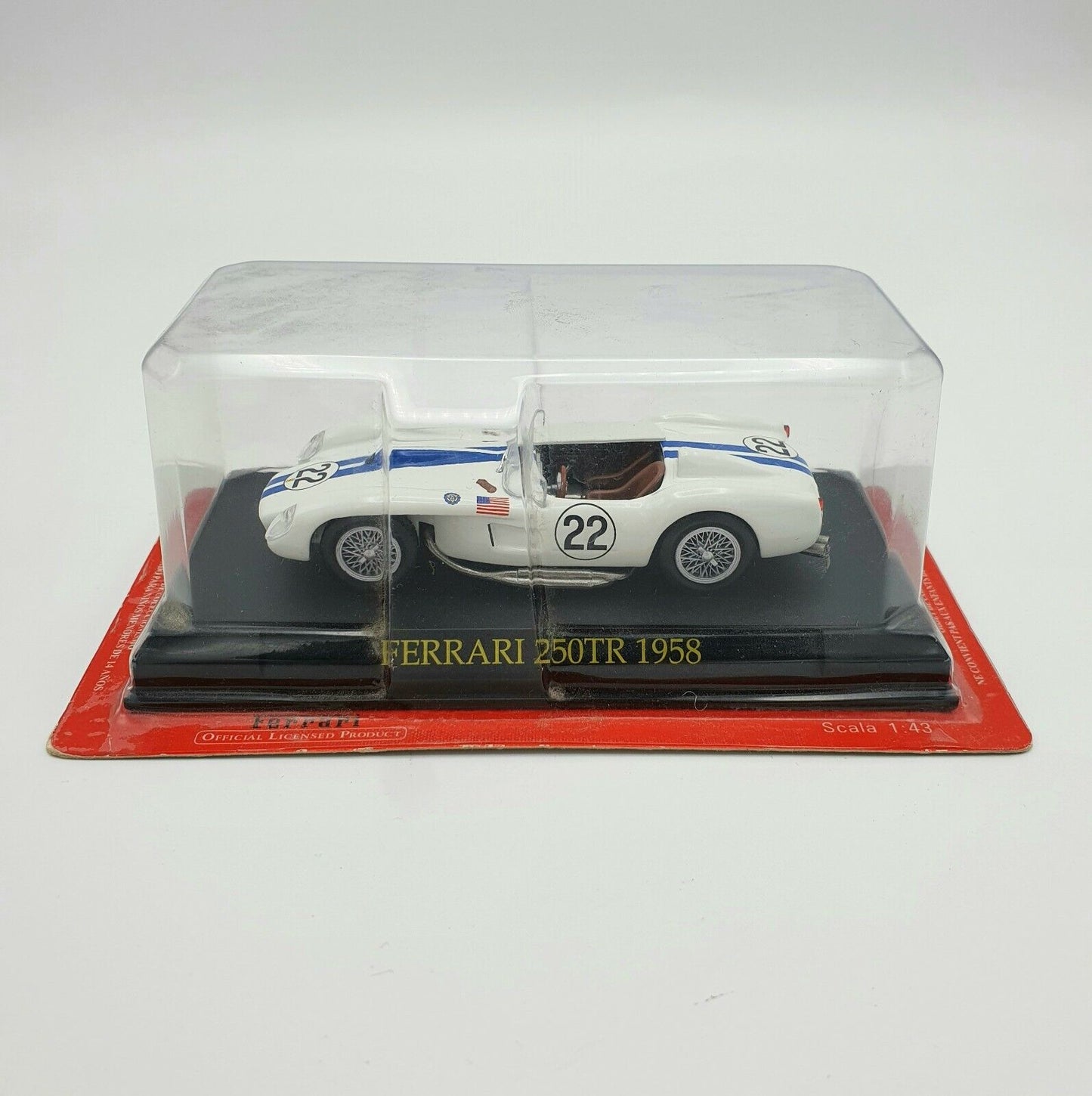 EBOND Modellino Ferrari 250TR 1958 die cast scala 1:43 - bianco - S002