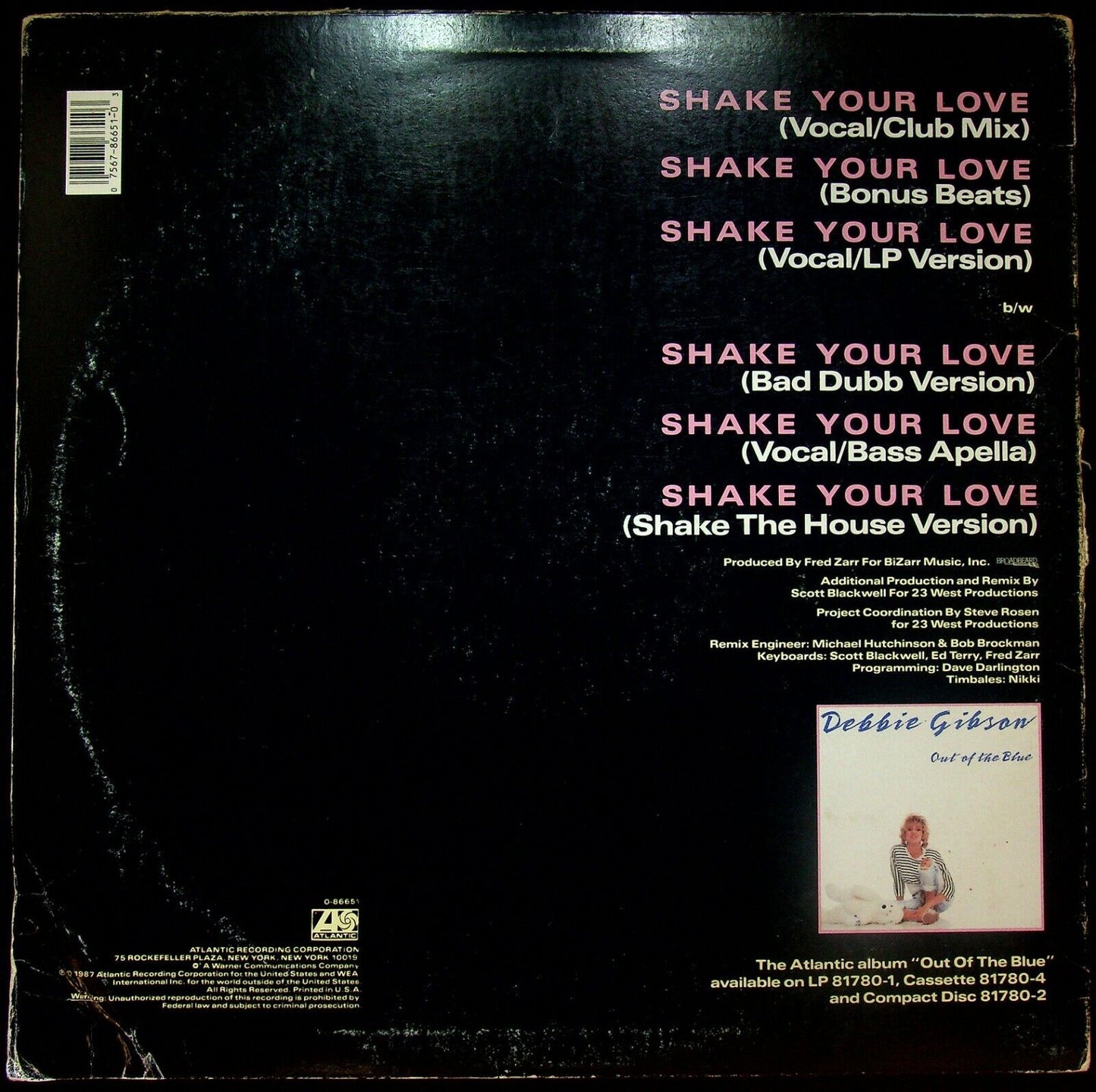 EBOND Debbie Gibson ‎- Shake Your Love Vinile V059062