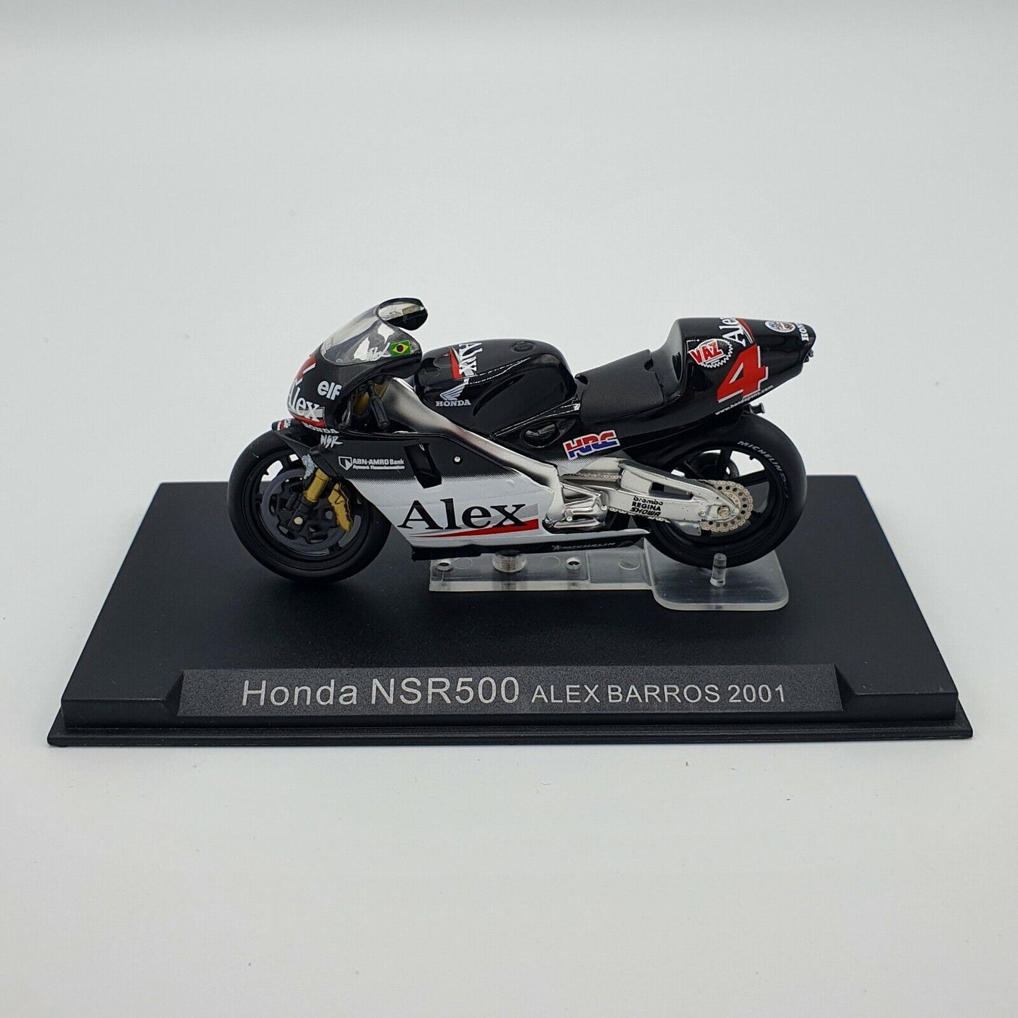 EBOND Modellino Moto Honda NSR 500 Alex Barros 2001 Scala 1:24 - S012.