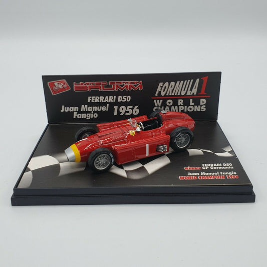 EBOND Modellino Ferrari D50 GP Germania Juan Manuel Fangio 1956 BRUMM Scala 1:43-S020.