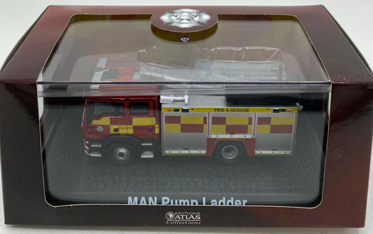 EBOND Modellino Man Pump Ladder - Camion pompieri - Atlas Edition - 1:72 - 0148