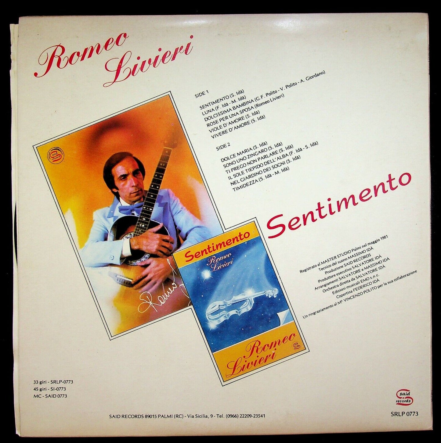 EBOND Romeo Livieri Sentimento Vinile V062058