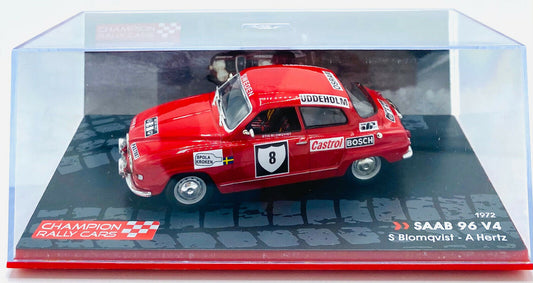 EBOND Saab 96 V4 Rally Swedish 1972 S.Blomqvist A.Hertz - Die Cast - 1:43 - 0208