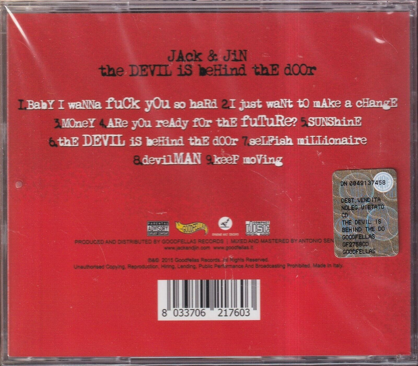 EBOND Jack & Jin - The Devil Is Behind The Door5018 CD CDS001493