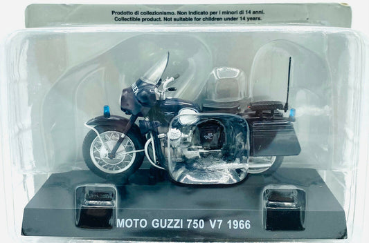 EBOND Modellino Moto Guzzi 750 V7 - 1966 - Carabinieri - Die cast - 1:24 - 0177