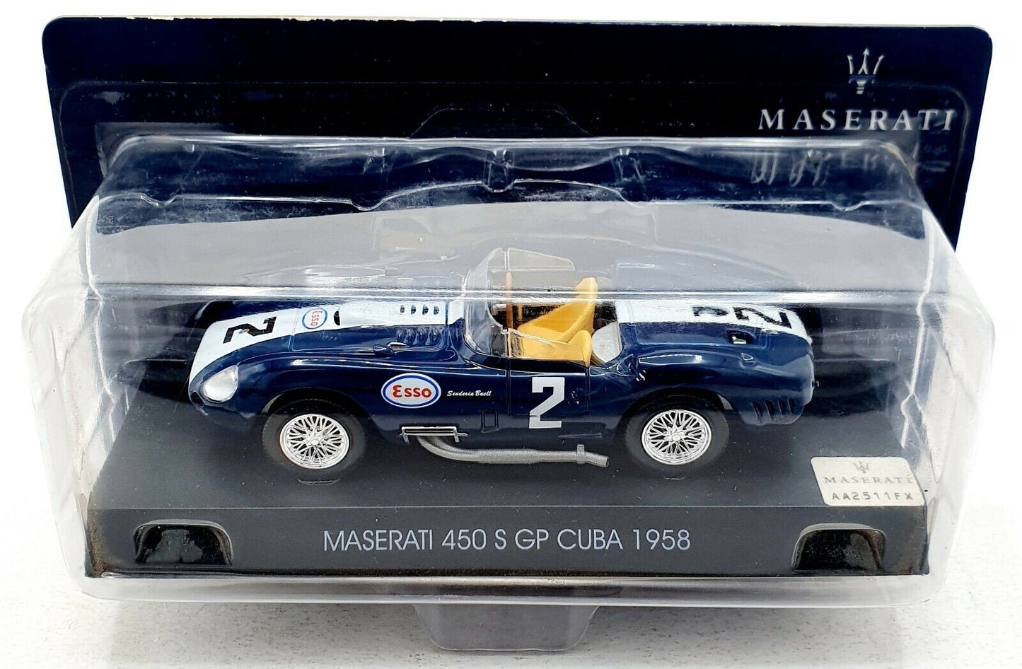 EBOND Modellino Maserati 450 S GP Cuba - 1958 - blu - Die cast 1:43 - 0090.