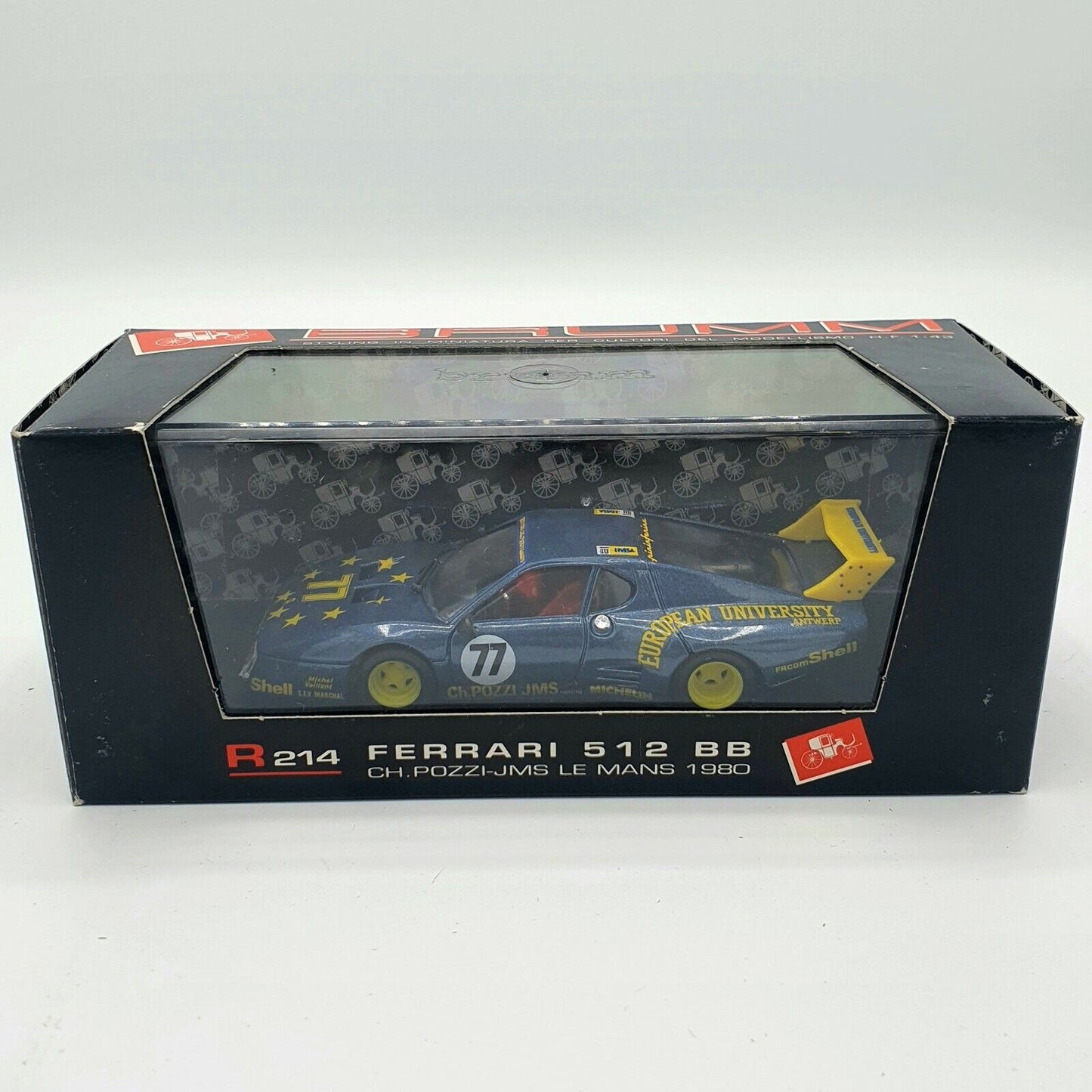 EBOND Modellino Auto Ferrari 512 BB CH.Pozzi - JMS LE MANS 1980 BRUMM Scala 1:43-S016.