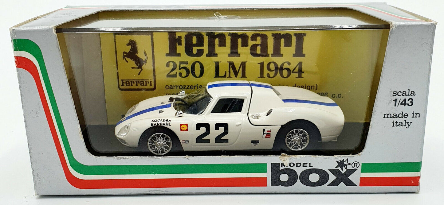 EBOND Modellino Ferrari 250 LM 1964 Monza 66 - Model Box 8437 1:43 S032.