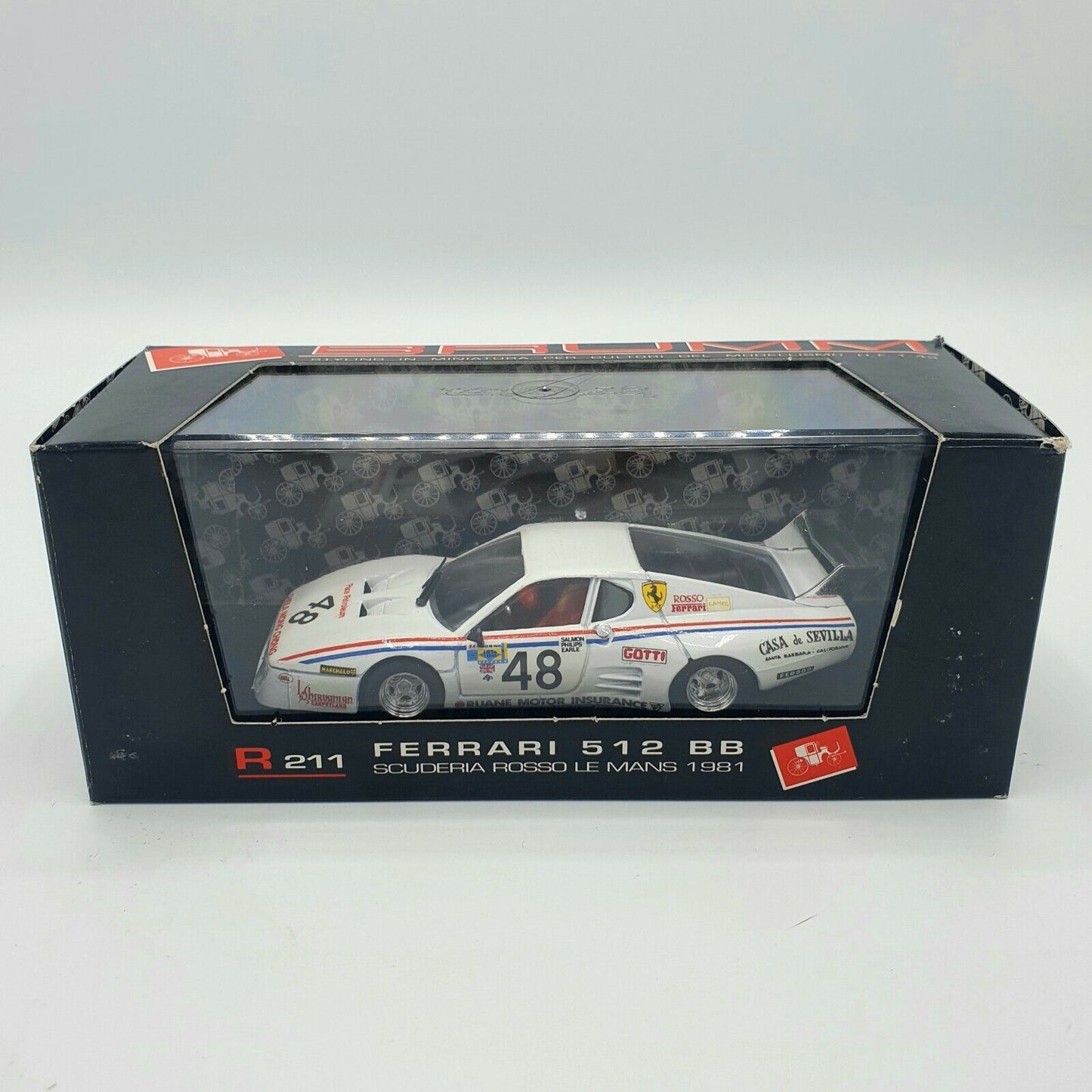 EBOND Modellino Auto Ferrari 512 BB 1981 BRUMM R211 Scala 1:43 - S016.