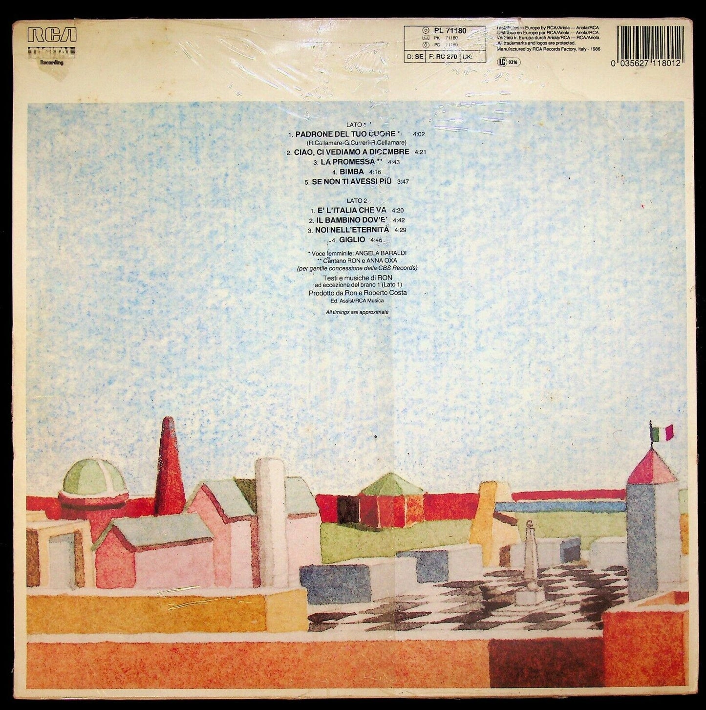 EBOND Ron E' L'italia Che Va Vinile V062065