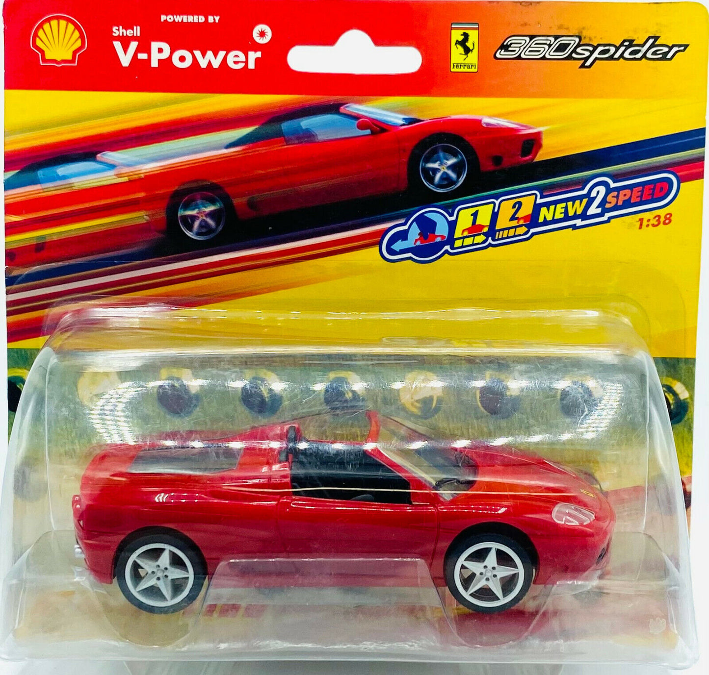 EBOND Modellino Ferrari 360 Spider - Shell V Power - 1:38 - 0247