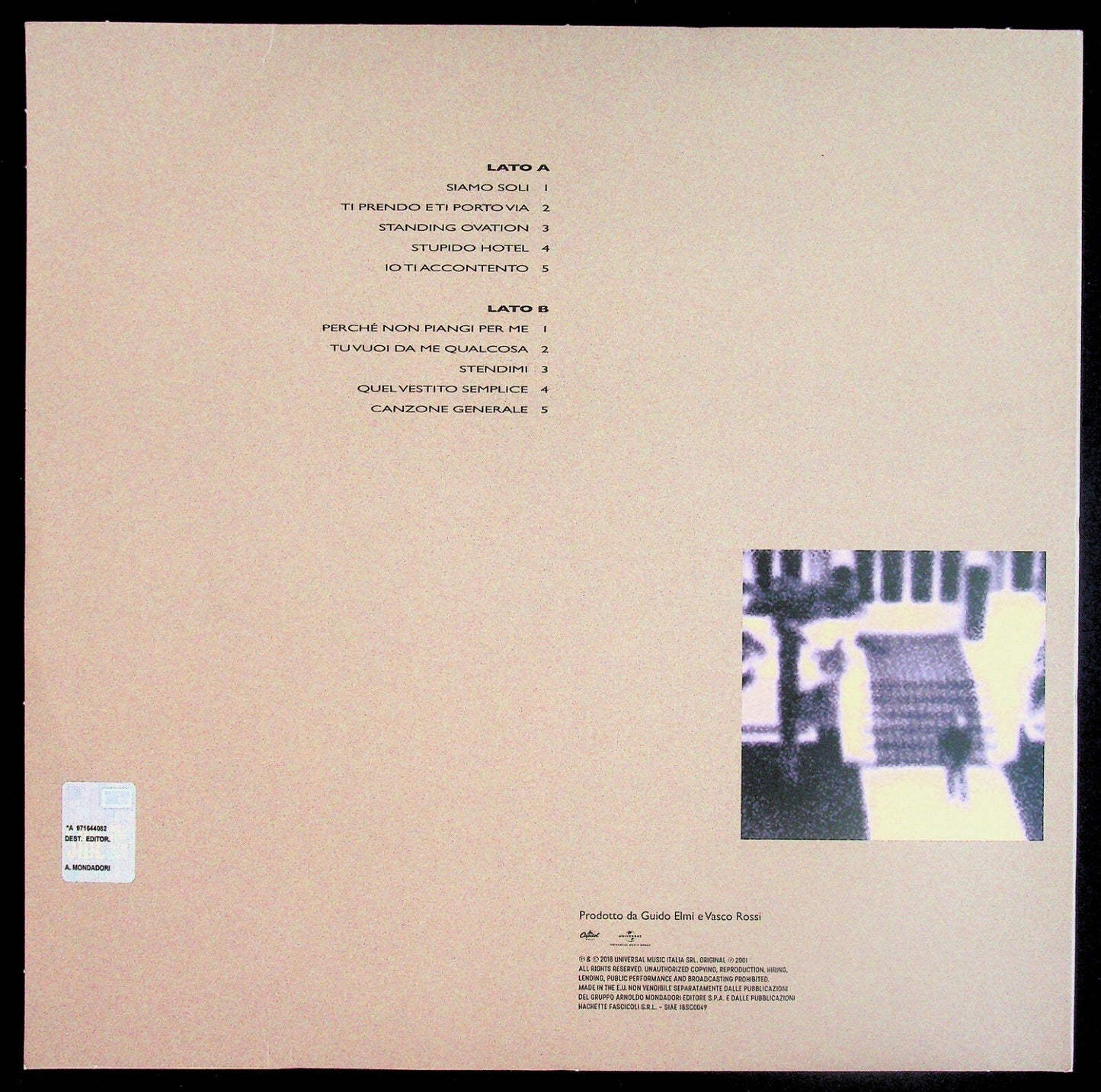 EBOND Vasco Rossi - Stupido Hotel - Editoriale -- V057005 Vinile V057005