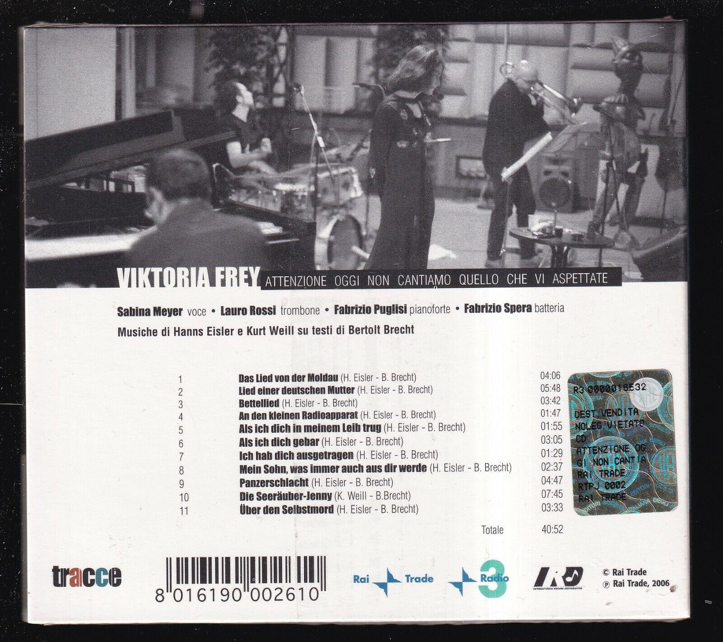 EBOND Viktoria Frey - Attenzione: Oggi Non Cantiamo Quello Che Vi Aspett5005 CD CDS001133