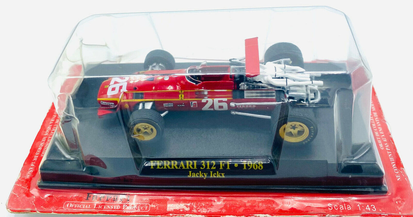 EBOND Modellino Ferrari 312 F1 - 1968 - Jacky Ickx - Die Cast - 1:43 - 0224